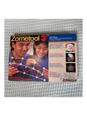 Vintage Zometool 3 Building Toy Math Construction Kit 90s 1995 STEM Incomplete